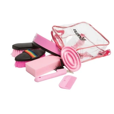 Image of Roma Backpack Grooming Kit 7 Piece Pink