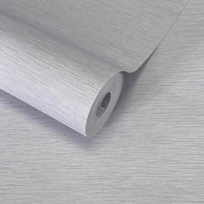 Image of World of Wallpaper Roma Linear Texture Heavyweight Vinyl Modern for Living Room &amp; Bedroom Decorative Luxury Grey