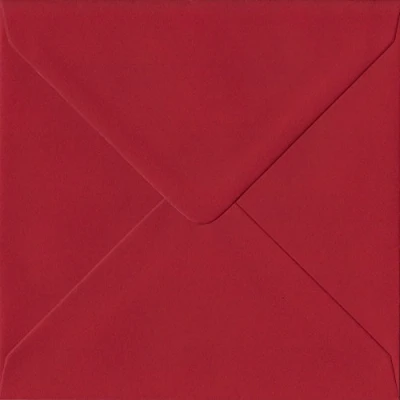 Image of Scarlet Red S6 130mm x Gummed Small Square Colour Envelopes 100gsm (Pack of 25)