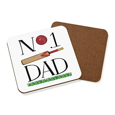 Image of No.1 Dad Cricket Coaster Drinks Mat