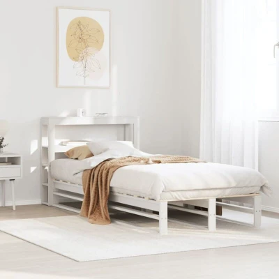 Image of vidaXL Bed Frame without Mattress White 90x200 cm Solid Wood Pine