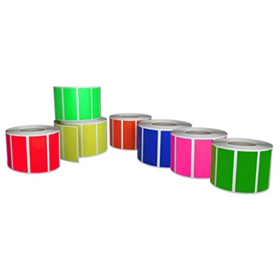 Image of Royal Green Colored Labels Stickers Rectangle 40mmx19mm (4cm x 2cm) Rectangular Sticker for Inventory and Labeling 3500 Pack