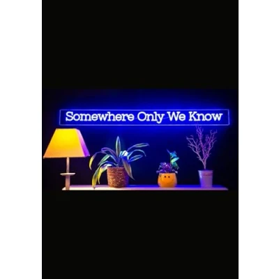 Image of Somewhere Only We Know Neon Lightbox Keane Lyrics Custom Sign Romantic Gifts for Couples Music Decor Bedroom Indie Personalized Home