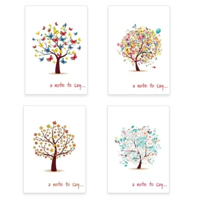 Image of Papa Prints Pack of 12 Blank Greeting Cards with Envelopes Note (148 x 105 mm) Notelets and Sets Greetings Multipack
