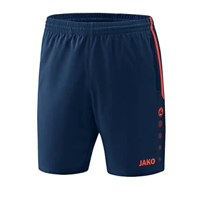 Image of Jako Men&#039;s Competition 2.0 Shorts, Multicolored (navy / flame), L EU, M UK