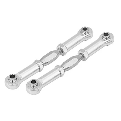 Image of Tbest 2PCS RC Steering Rod, Front/Rear Linkage Servo Link Pull Rod for Car(Silver)