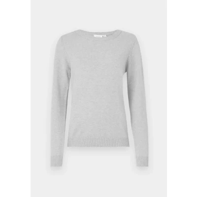 Image of VILA Viril Oneck NOOS Jumper, Women&#039;s, Size: Large, Light grey melange