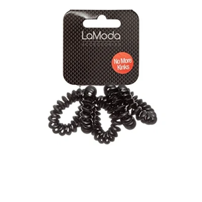 Image of LaModa No Kinks Ponytailers, Black, Pack of 5