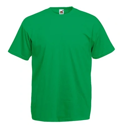 Image of Fruit of the Loom Men&#039;s T Shirt, Green (Kelly), S