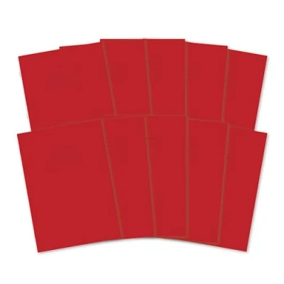 Image of Hamelin A4 Exercise Books, 48 Pages, Red, Pack of 10 for School, 8 mm Ruled and Margin