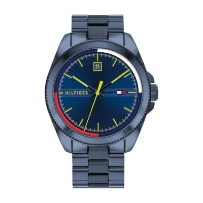Image of Tommy Hilfiger Riley Mens Blue Watch 1791689 Stainless Steel (archived) One Size