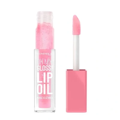 Image of Rimmel Oh My Gloss! Lip Oil 001 Pink Flush, Juicy Shine, Hydrates &amp; Naturally Plumps, Moisture Boost, Vitamin E, Replenishes Restores the Lips, Coconut Oil, Non Sticky, Vegan Cruelty Free
