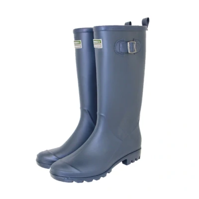 Image of Town &amp; Country Burford PVC Wellington Boots Aubergine Size 4