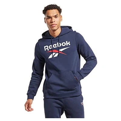 Image of Reebok LOGO HOOD Hoodie, Men&#039;s, Size: Medium, Vector navy