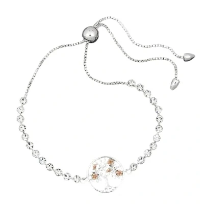 Image of equilibrium Blossom Tree of Life Two Tone Friendship Bracelet (Chain Adjustable)