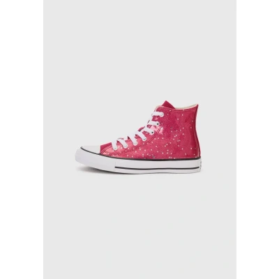 Image of Converse Chuck Taylor ALL STAR Unisex Hightop trainers for kids, Size: 3.5, Sporty berry/white/egret shoes