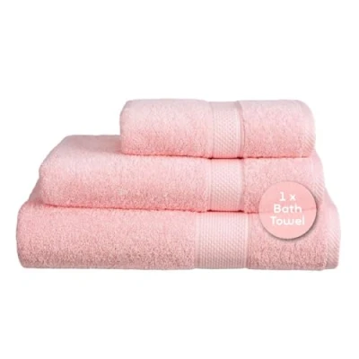 Image of Linens Limited Turkish Cotton Bath Towels, Large Sheet for Shower, Beach and More, Soft Luxurious, Super Absorbent, Machine Washable (Pink)