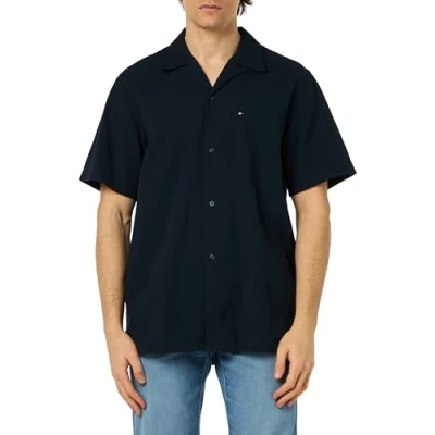 Image of Tommy Hilfiger Solid Shirt, Men&#039;s, Size: Medium, Desert sky