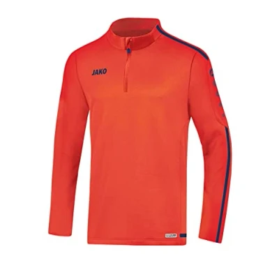 Image of JAKO Striker 2.0 Men&#039;s Training Zip Top, Men, 8619, flame/Navy, L