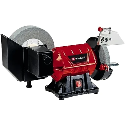 Image of Einhell TC WD 200/150 Wet and Dry Grinder 200 x 40mm High Speed Stone Grinding Wheel 150 13mm Electric Bench for Grinding, Polishing Sharpening