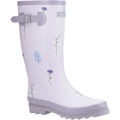 Image of Cotswold Wildflower Womens Wellington Boots Lilac