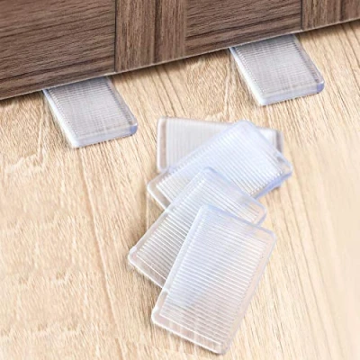 Image of Tahikem 8 Pcs Plastic Clear Table Shims, Level Wedge for Home Furniture, Have Extreme Weight Capacity, Weather Resistant, Levelers Wobbly Uneven Floors Fixing Door Stops (Transparent)