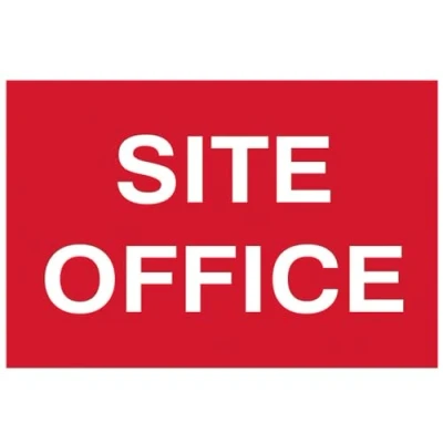 Image of Scan SCA4252 Self adhesive PVC sign Site office 600 x 400mm