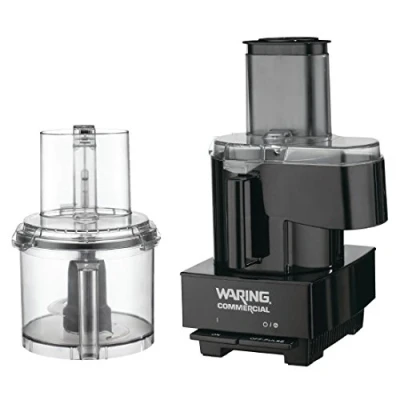 Image of Waring 600 W Food Processor 3.3 Litre, Black, Single Speed and Pulse, Commercial Kitchen Includes Serrated S Blade, 2 mm Slicing Disc, 4 Grating Disc WFP14SCK, CD666