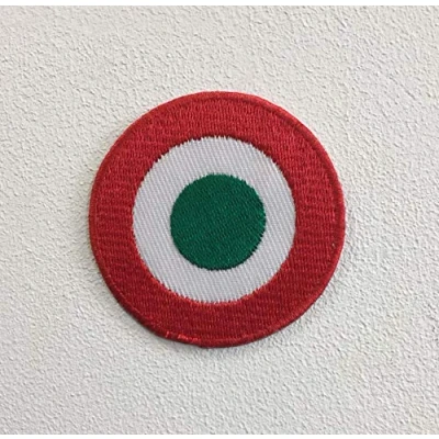 Image of Easy Target red and Green Circle Art Badge Iron on Sew Embroidered Patch