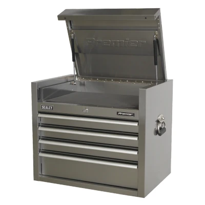 Image of Sealey Premier Topchest 4 Drawer 675mm Stainless Steel Heavy Duty