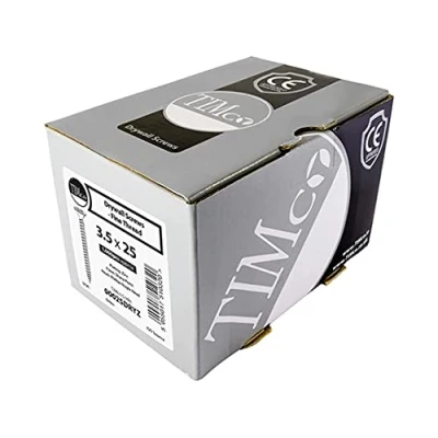 Image of 3x TIMCO Drywall Screws PH Bugle Fine Thread Zinc 00035DRYZ Pack of 1000