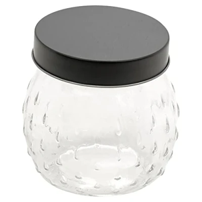 Image of URBNLIVING Airtight Lid Teardrop Glass Storage Jars Food Containers Kitchen Home Preserving (1L)