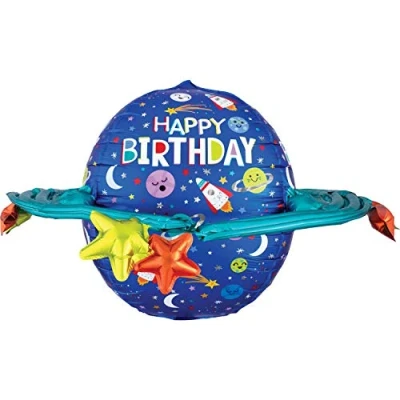 Image of Amscan 4037501 U/Shape: Happy Birthday Galaxy