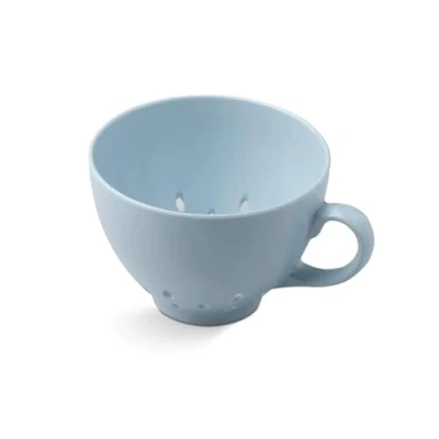 Image of Zeal Berry Colander Cup, Small Hand held Cup Shape Melamine Strainer/Sieve, for Washing &amp; Draining Fruits, and Berries (10cm) Duck Egg Blue