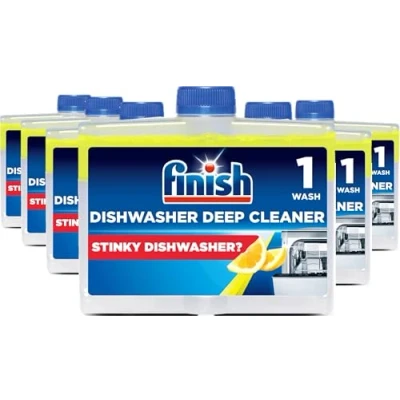 Image of Finish dishwasher Machine Cleaner Lemon 6 Washes (250ml x 6) Deep Cleans and Helps to prolong life of your