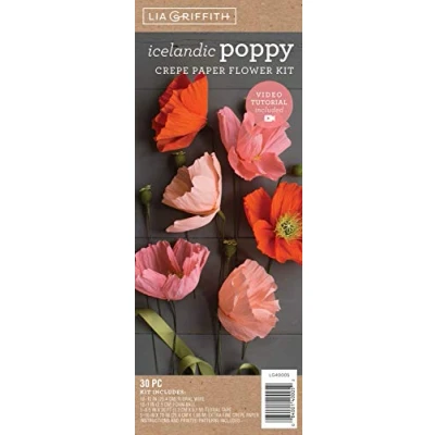 Image of LIA Griffith Flower Crepe KIT Poppies, Assorted Colors, One Size