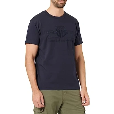 Image of GANT Men Shield T Shirt Evening 433 2X Large