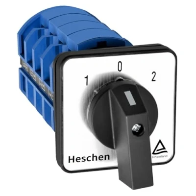 Image of Heschen Universal Rotary Cam Selector Changeover Switch SZW26 63/D404.4 660V 63A ON OFF 3 Position 4 Phase 4NO+4NC 16 Terminals CE