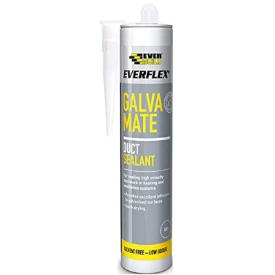 Image of Everbuild Galva Mate Sealant High Performance Specliast Duct for Sealing Ventilation Grills 310ml Grey
