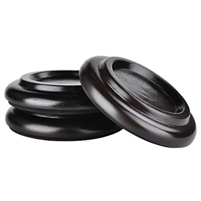 Image of KingPoint Hardwood Grand Piano Caster Cups 6 Colors Set of 3 Furniture Leg Pads Protection