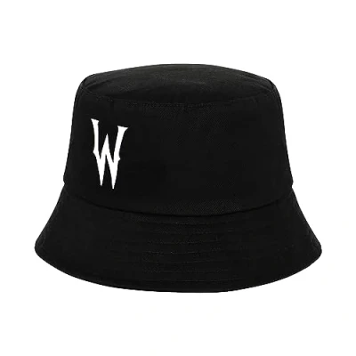Image of Wednesday W Children&#039;s Bucket Hat, Black, 25 x 15 cm