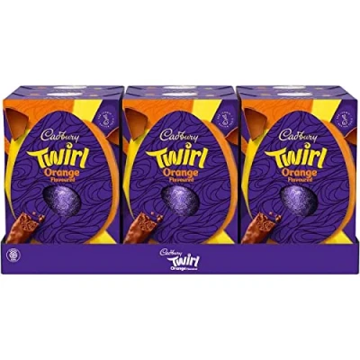 Image of Cadbury Orange Twirl Chocolate Easter Egg (Box of 6)