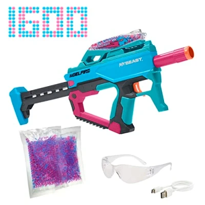 Image of Nerf Pro Gelfire X MrBeast Blaster, 1600 Rounds, 300 Round Hopper, Rechargeable Battery, Eyewear