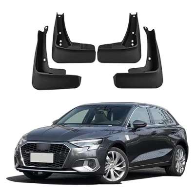 Image of 4Pcs Car Mud Flaps for Audi A3 Regular Hatchback 2021 2023, Front/Rear Wheel Mudflaps, Waterproof Splash Protection Fender, External Accessories