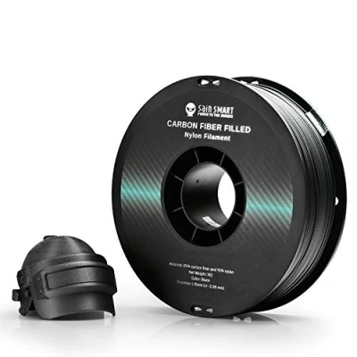 Image of SainSmart 1.75mm Black ePA CF Carbon Fiber Filled Nylon Filament 1KG (2.2lbs) Spool for 3D Printer