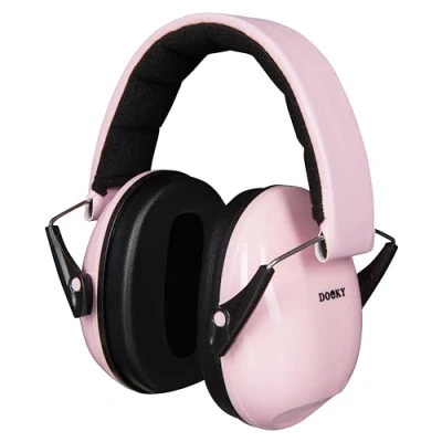 Image of Dooky Toddler Ear Protection, Protects Against Harmful Noise and Loud Music, Child Defenders, Cancelling Headphones, 3+Years, Pink