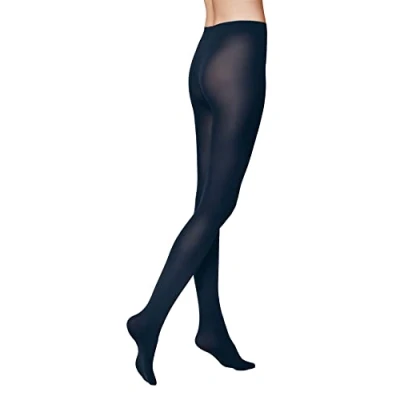 Image of KUNERT Women&#039;s Velvet 80 Blickdicht Matt Sheer Tights, Opaque, Blue (Marine 0880), 12 14