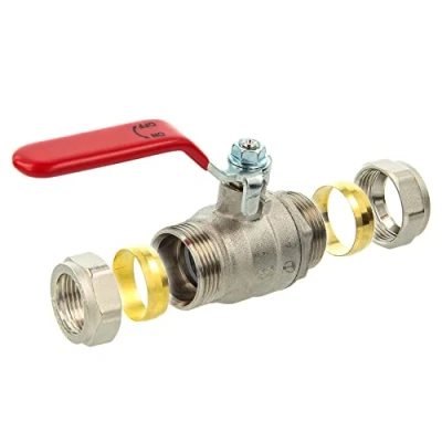 Image of Ball Valve with Compression Fitting for Copper Tube Ø 28 mm