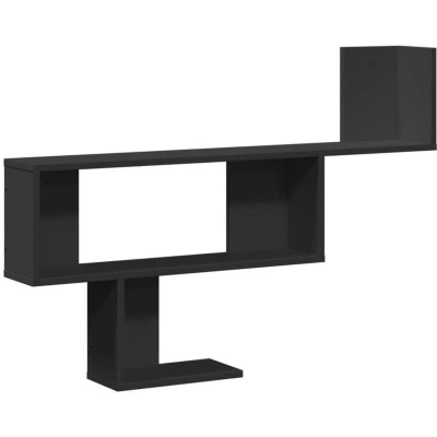 Image of vidaXL Wall Shelf Black 100x15x70 cm Engineered Wood