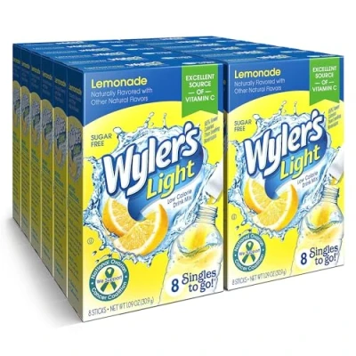 Image of Wyler&#039;s Light Lemonade Flavour Singles to Go Sugar Free Drink Mix Sachet 30.9 g